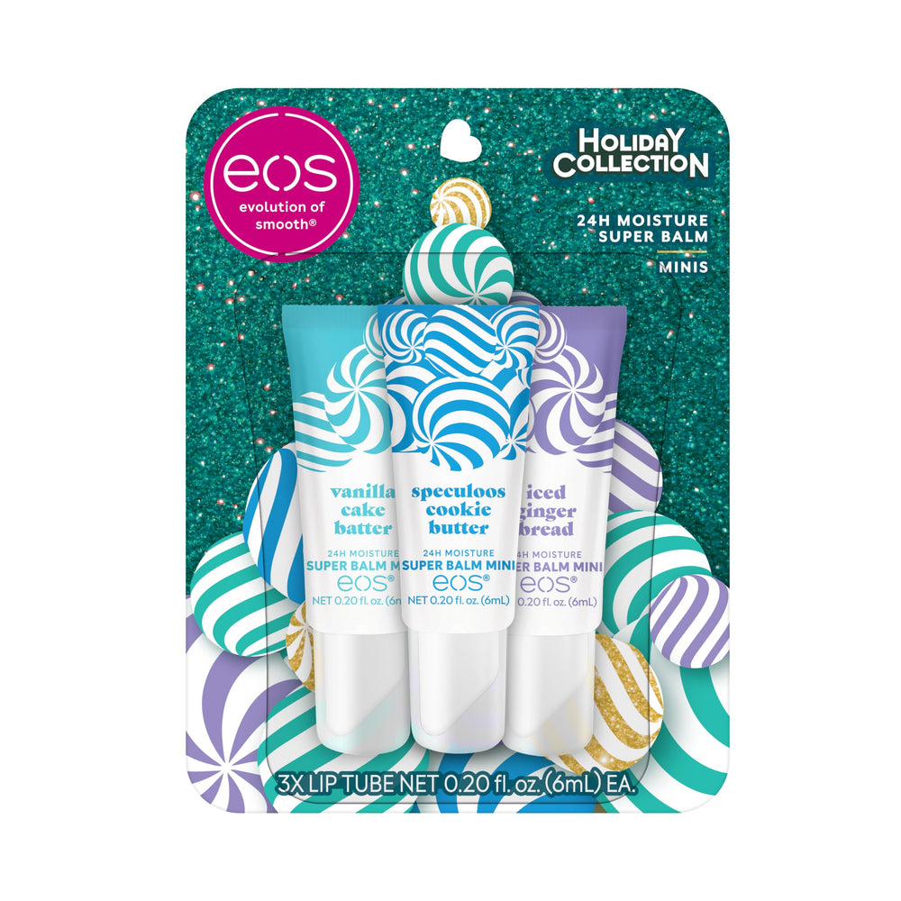 eos Holiday 24H Speculoos Cookie Butter balm close-up with lasting moisture.