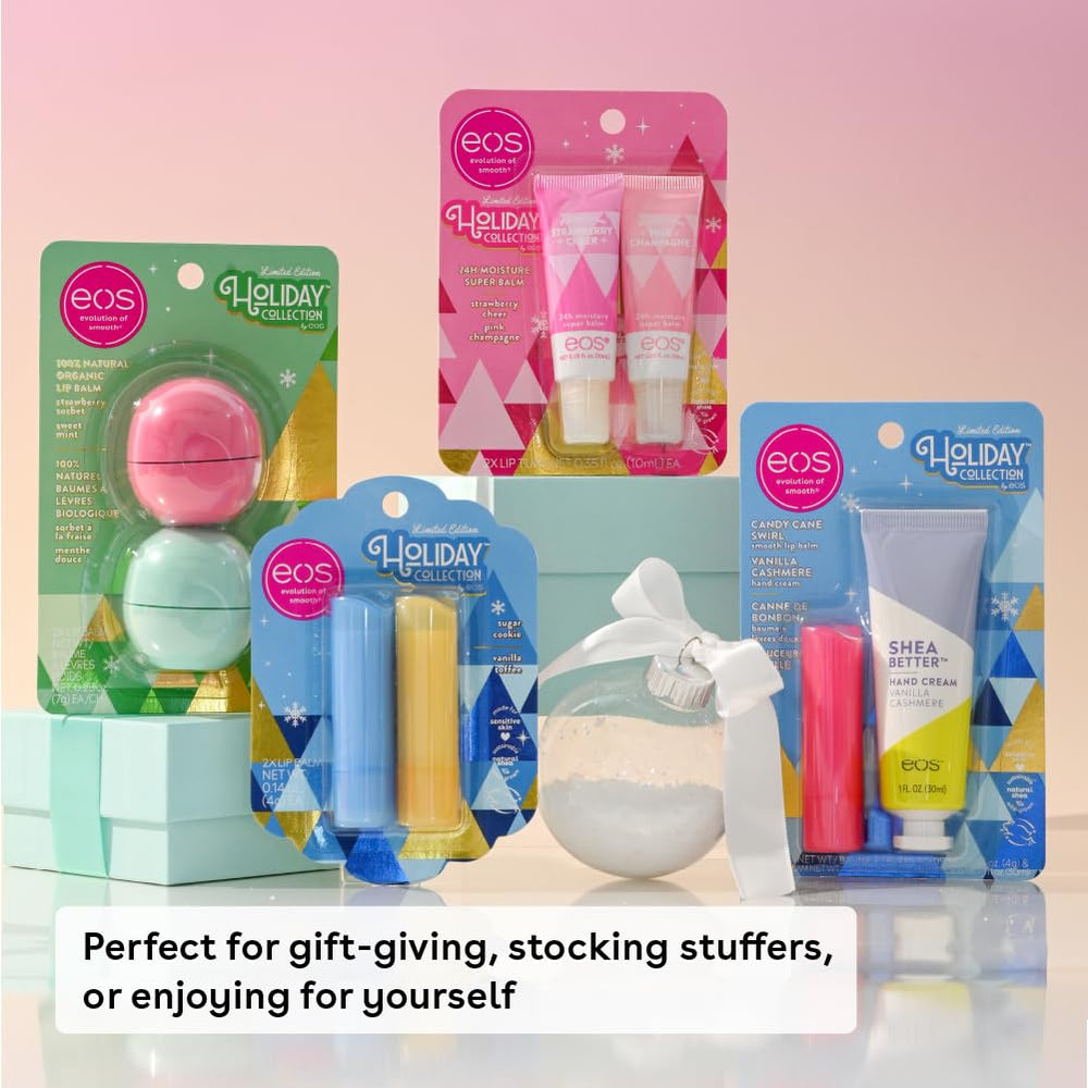 EOS nourishing ingredients: shea butter and coconut oil close-up