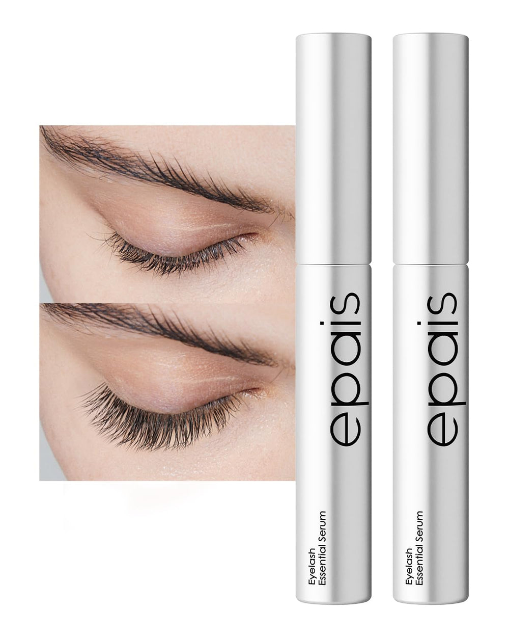 EPAIS eyelash growth serum dual-brush design enables precise root application for healthier growth.