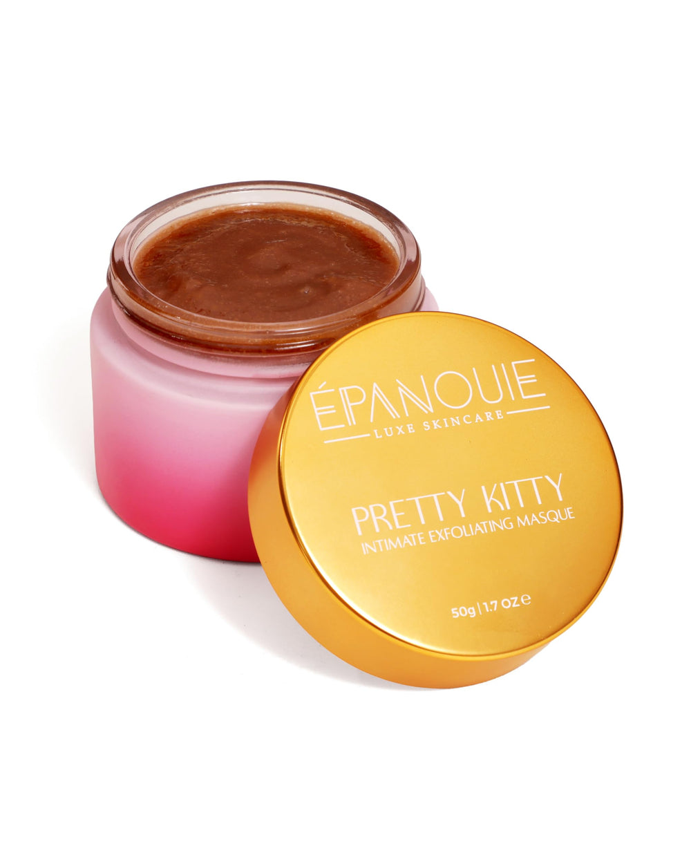 EPANOUIE Pretty Kitty Masque jar with soothing botanicals for sensitive skin.
