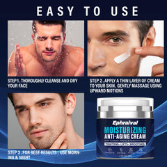 Ephraival Retinol Anti-Aging Cream for Men in use after shower routine.