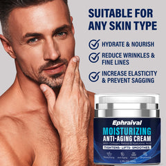 Ephraival Retinol Anti-Aging Cream for Men near the neck area signals targeted firming.