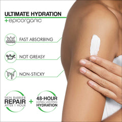 Epic Organicum Aloe Vera Moisturizing Cream spa-like body application for soft skin