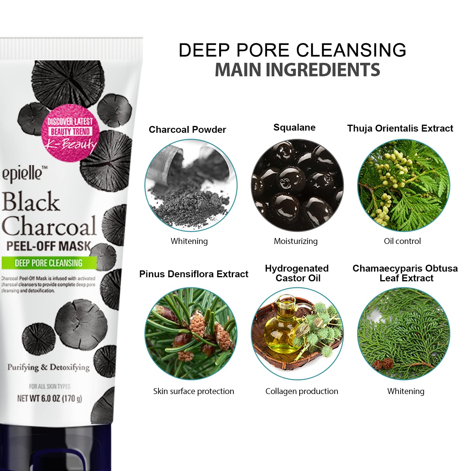 Epielle bulk-pack charcoal mask 2pk promotes value and routine-ready care.