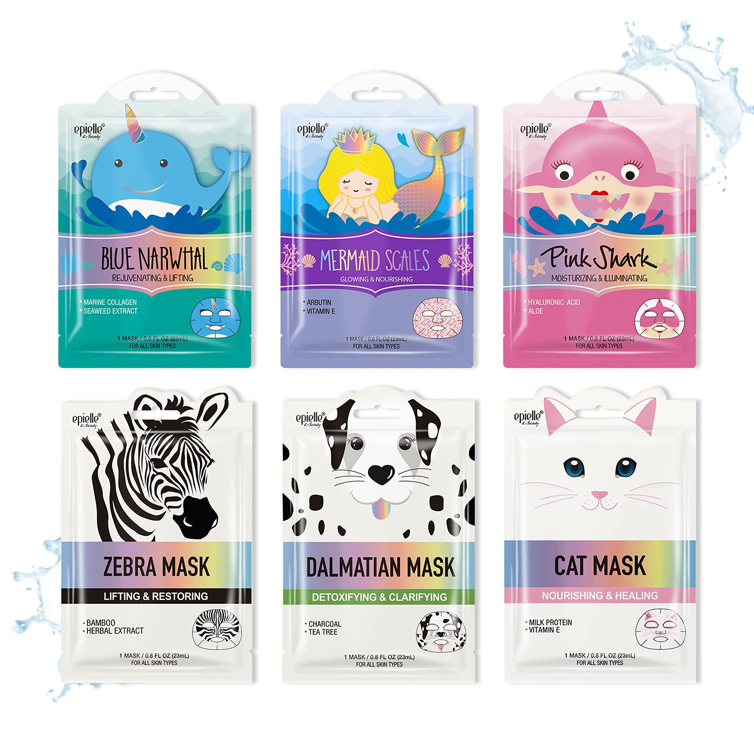 Epielle Blue Narwhal mask hydrates and lifts for a refreshed complexion