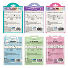Epielle character mask collection display emphasizes vegan, cruelty-free skincare