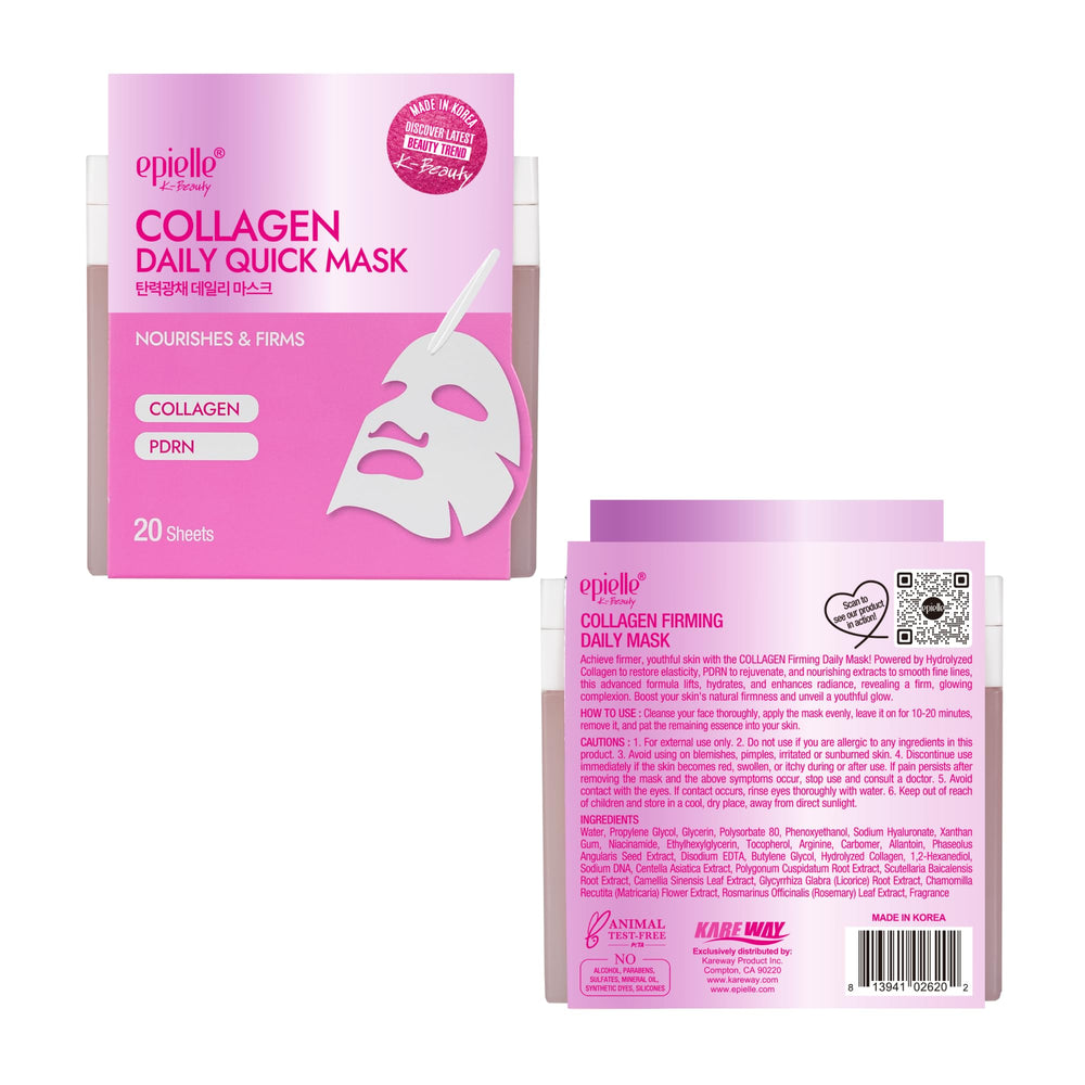 Epielle collagen, hyaluronic acid, and niacinamide mask in action
