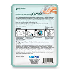 Epielle gloves worn on hands during treatment for mess-free care.