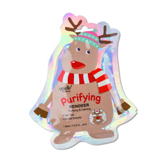 Epielle Snowman mask moisturizes with honey and floral essences for soothing dry areas.