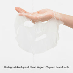 Epielle Hyaluronic Acid mask sheet close-up showing moisture delivery for parched skin.