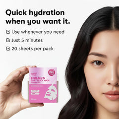 Epielle Niacinamide face-mask application demonstrating quick care for stressed skin.