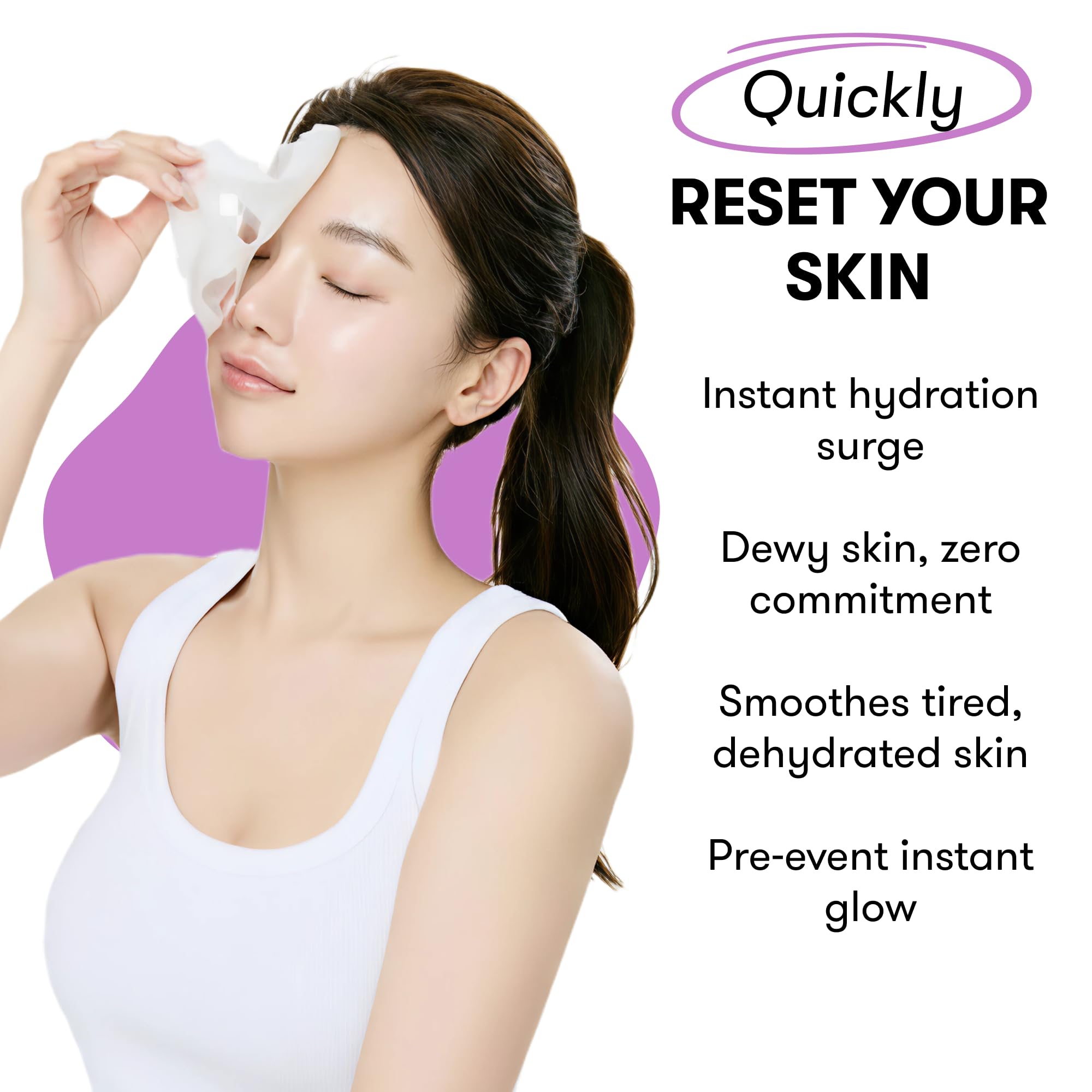Epielle Niacinamide face-mask texture showing breathable material for sensitive skin.