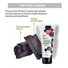 Epielle peel-off action shows easy removal and smooth skin results.