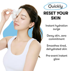 Epielle mask with resealable packaging and tweezers for convenient at-home hydration.