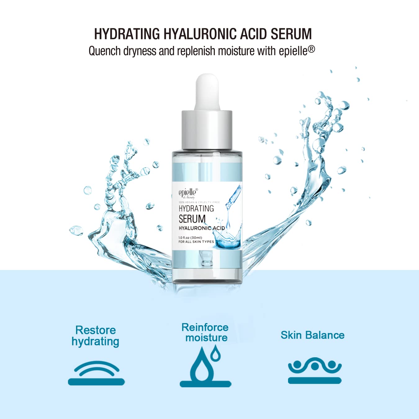 Epielle serum displayed on a bathroom shelf as part of daily routine