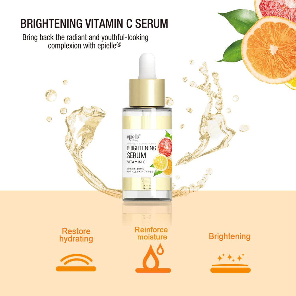 Ingredients panel on Epielle bottle highlighting hyaluronic acid and olive oil benefits