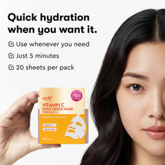 Epielle mask being applied to skin for a quick 5-minute glow boost