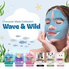 Epielle Wave & Wild dalmatian mask adds brightening care during a pampering session.