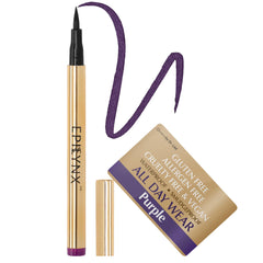 EPILYNX liquid eyeliner with purple fine brush for precise, bold lines