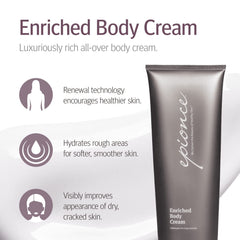 Epionce Enriched Body Cream dispensing pump enables easy daylong moisture.