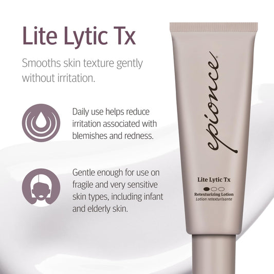 Epionce Lytic Tx bottle cap closeup showing precise dispensing.