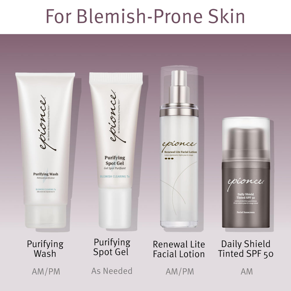 Epionce spot gel on skin after application for a smooth look.