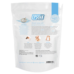Epsoak Dead Sea Salt fine grain for soothing bath minerals.