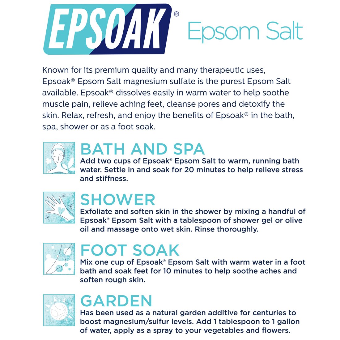Epsoak can nourish plants when dissolved in water