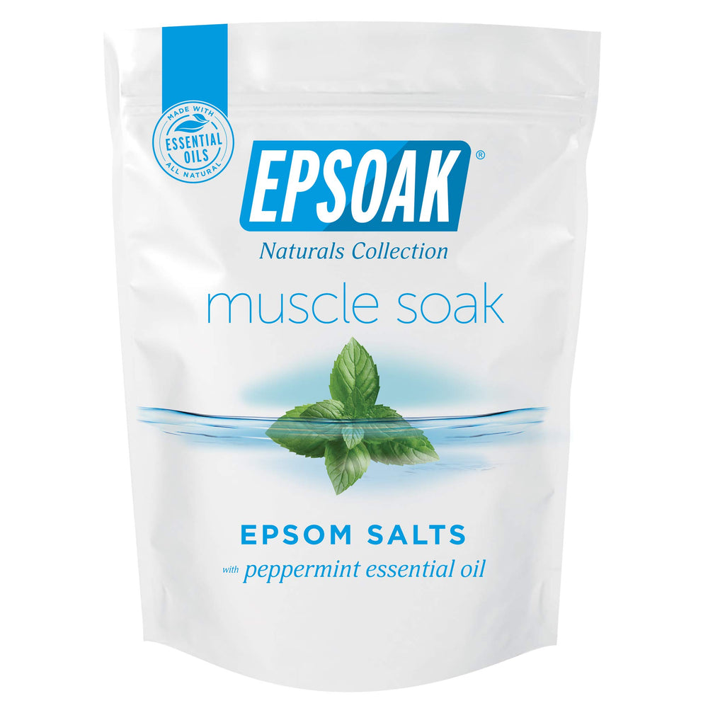 Epsoak Muscle Soak bottle ideal for post-workout recovery.