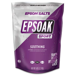 Epsoak Sport bottle pour demonstrates fast-dissolving magnesium sulfate for recovery