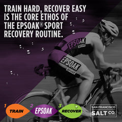 Epsoak Sport full-body bath scene suggesting full-body relaxation after training