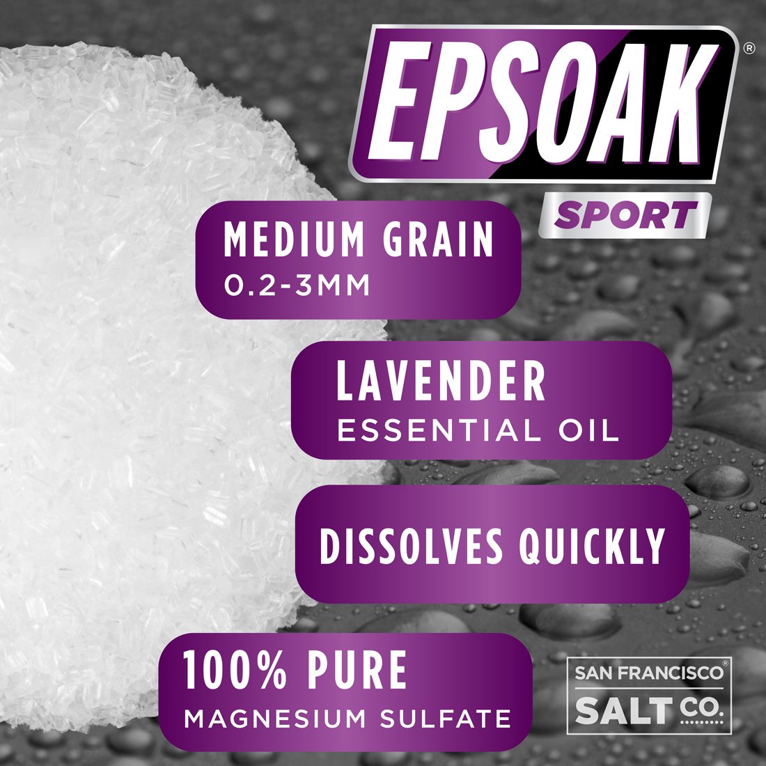 Epsoak Sport packaging highlights USA-made quality and freshness