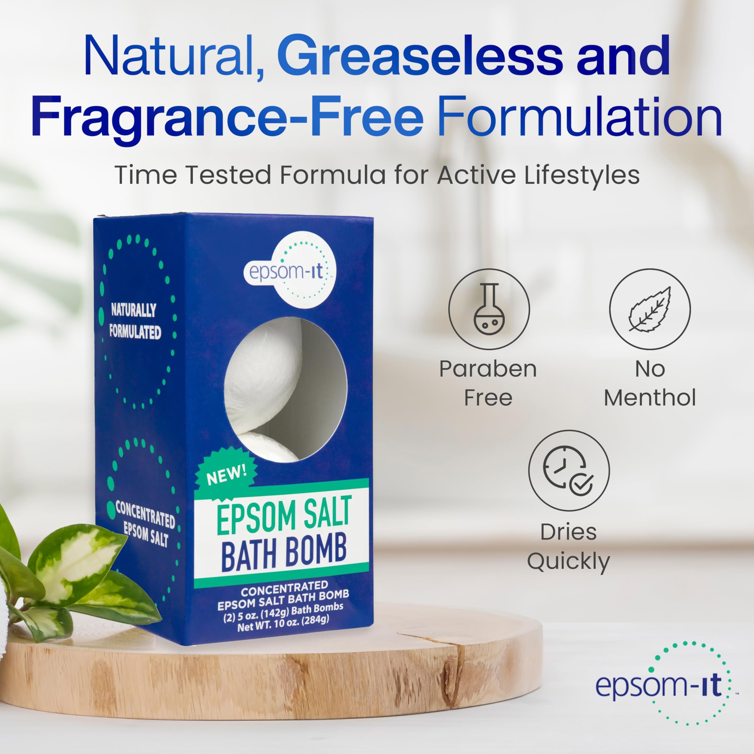 EPSOM-IT easy-to-use bath bomb, drop and soak for convenience