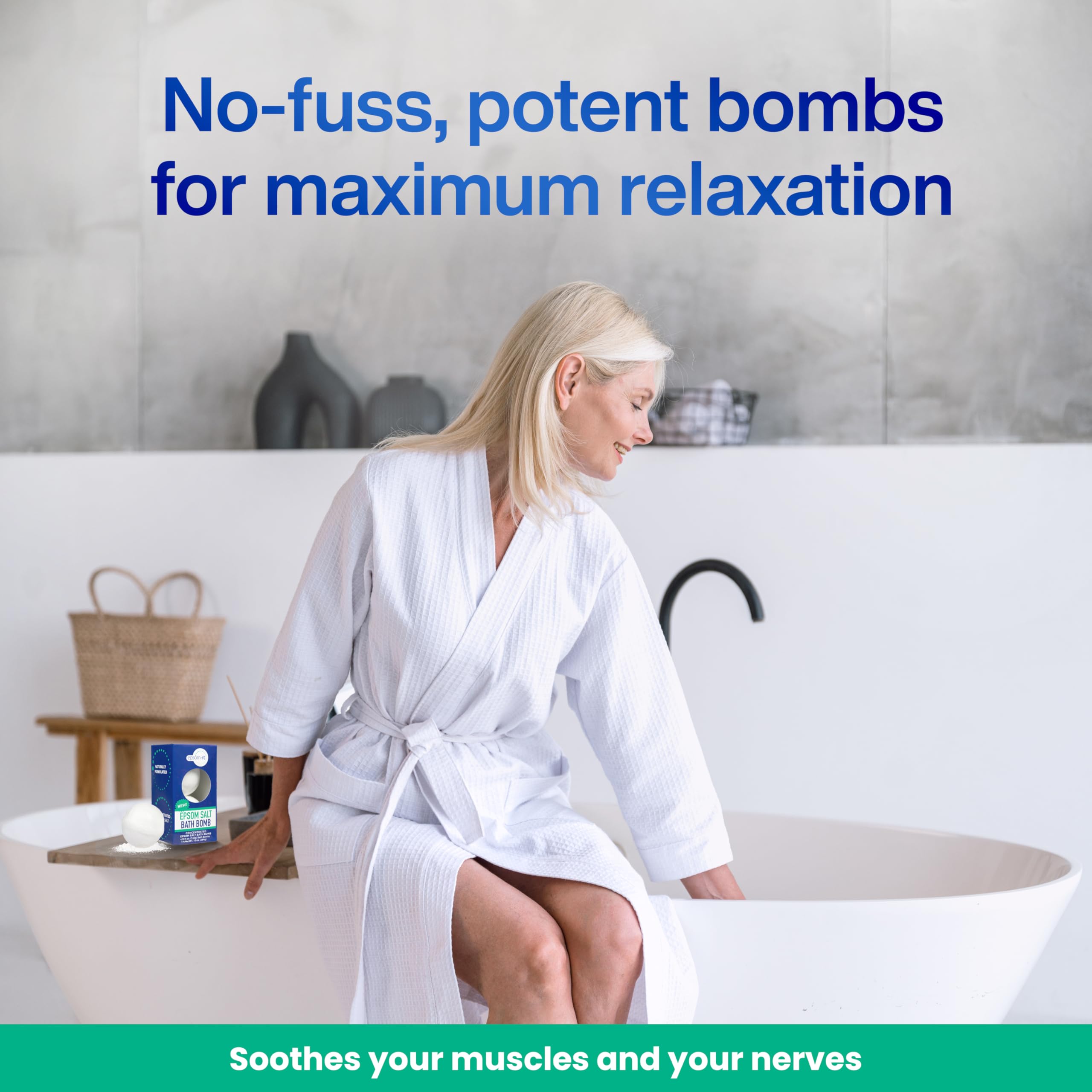 EPSOM-IT USA-made label on bath bomb packaging, quality you can trust