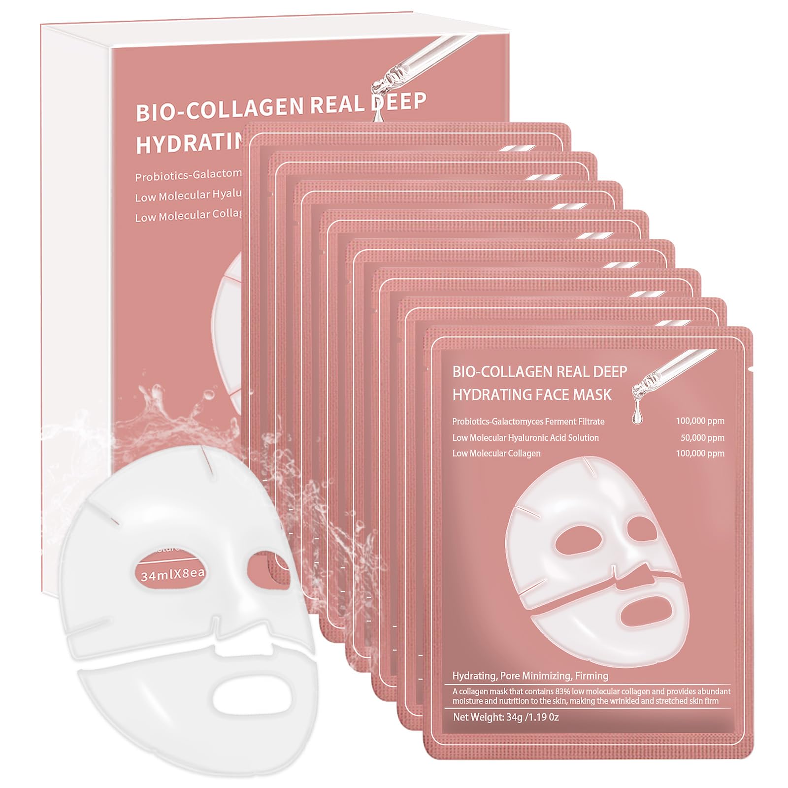 Eqimznv collagen mask overnight hydration for plump, soft skin.