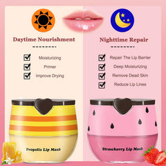 Eqimznv cherry flavor lip balm jar softens dry lips
