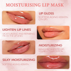 Eqimznv strawberry flavor lip balm jar provides gentle hydration