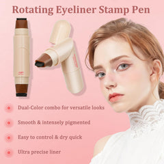 Eqimznv no-dip stamp pen with built-in liner simplifies on-the-go use.