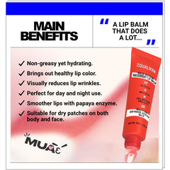 EqualRXN Goji Ectoin Lip Balm on lips with natural tint