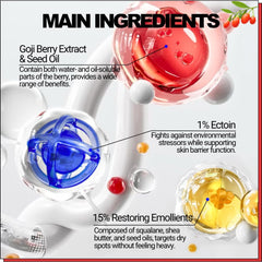 Packaging shot of EqualRXN Goji Ectoin Lip Balm box