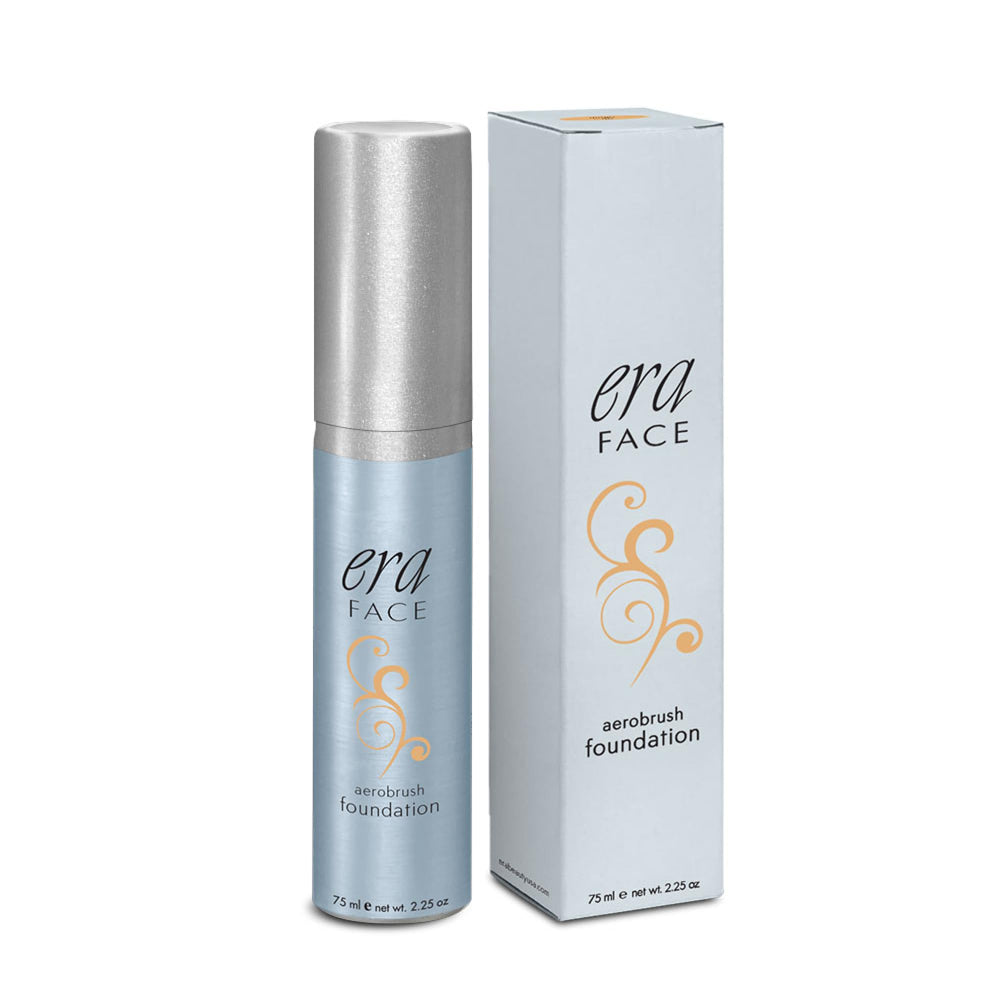ERA Face spray makeup mist in action demonstrates light, buildable finish.