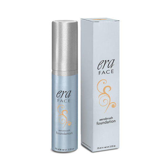 ERA Face spray makeup mist in action demonstrates light, buildable finish.