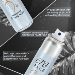 ERA Face spray supports tattoos coverage with a natural matte layer.