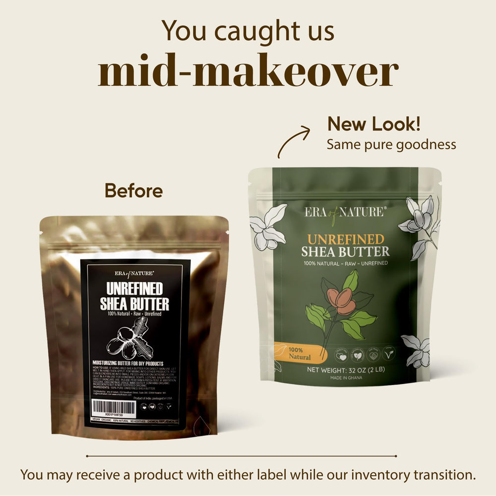 Era of Nature shea butter ethically sourced from Ghana to support cooperatives.