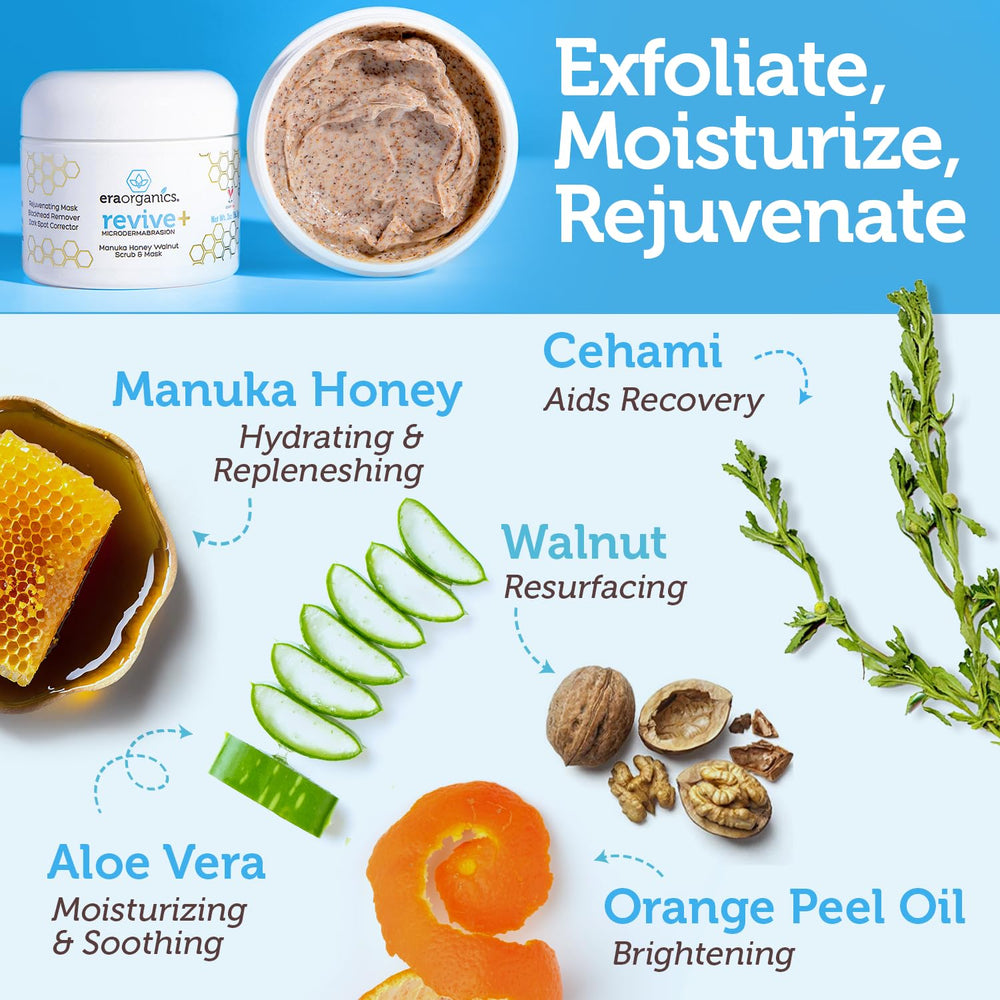 Era Organics Manuka Honey Exfoliating Scrub texture reveals smoother skin