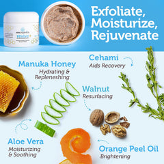 Era Organics Manuka Honey Exfoliating Scrub texture reveals smoother skin