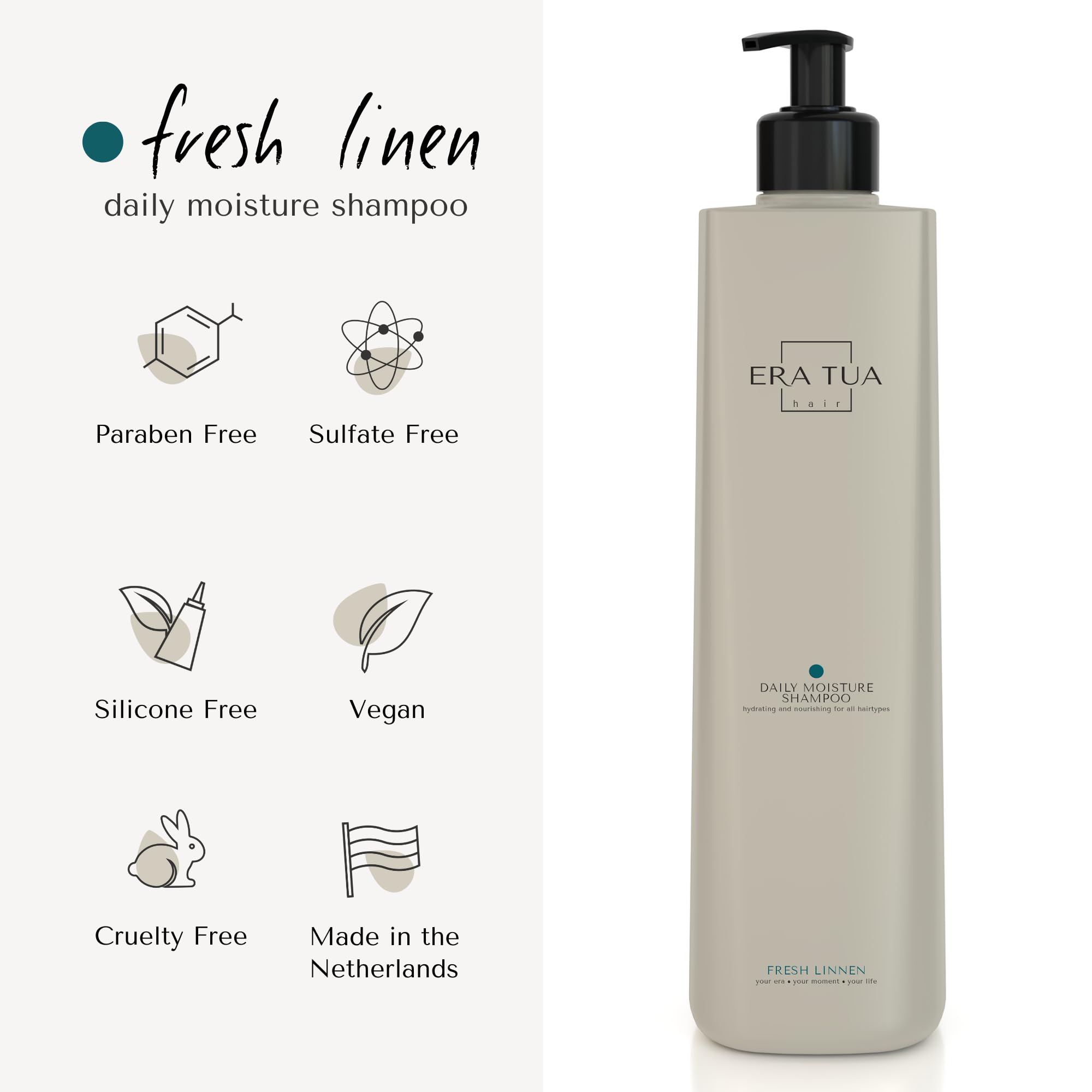 Rice germ oil in ERA TUA Fresh Linen Shampoo adds elasticity