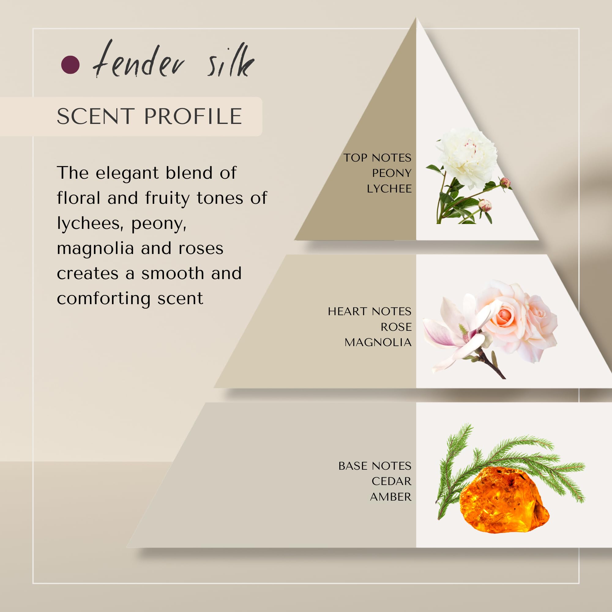 Fragrance notes of lychee, peony, magnolia in ERA TUA conditioner image.