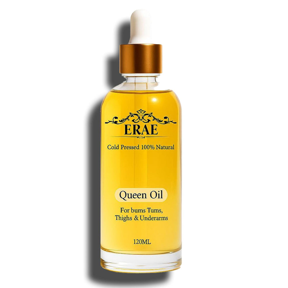 Erae Queen Oil bottle pour for quick hydration and smooth skin.