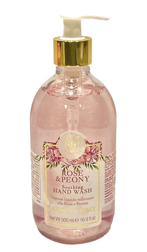 ERBARIO TOSCANO Rose and Peony hand wash bottle with a moisturizing formula for daily use